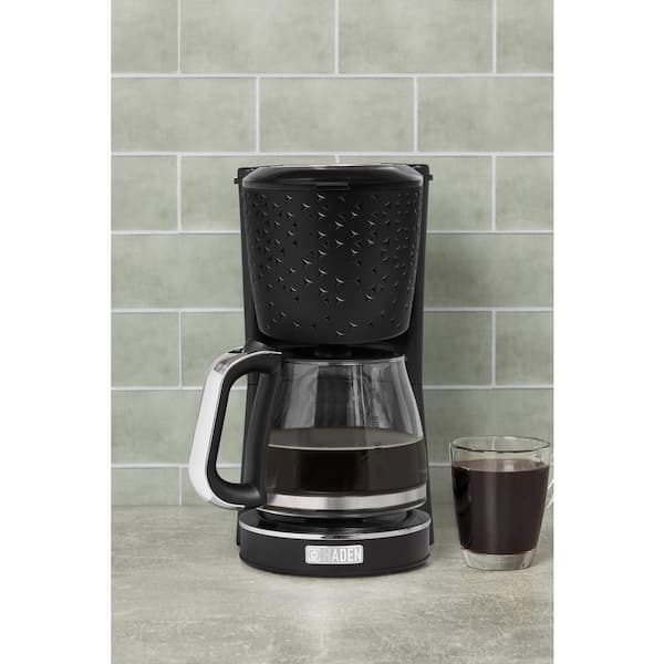 Starbeck 1.5 l 10 Cup Drip Coffee Maker with Textured PP/ABS Body and Glass Coffee Carafe, Black