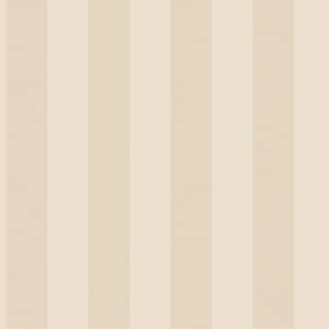 Smart Stripes 3 Beige Matte/Shiny Emboss Stripe Sheen Finish Non-Pasted Vinyl on Non-Woven Wallpaper Sample