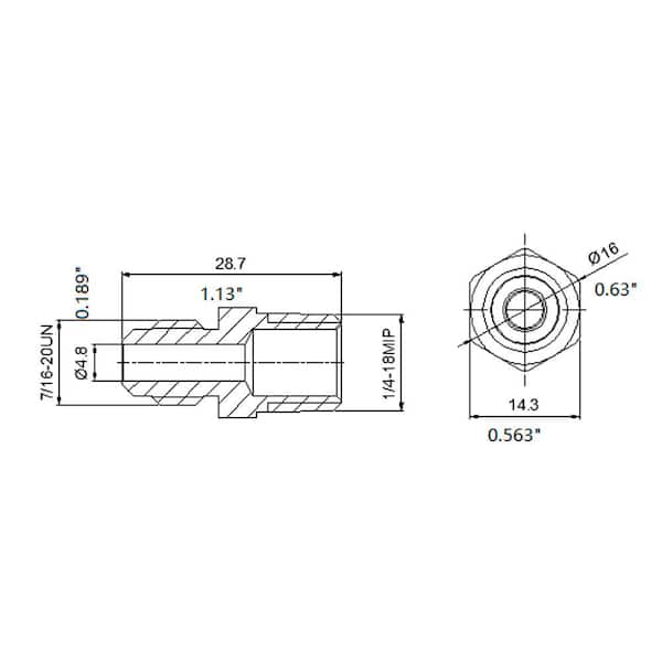 1/4 in. Flare x 1/4 in. MIP Brass Adapter Fitting