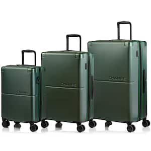 Earth 3-Piece Green Hardside Polycarbonate Luggage Set