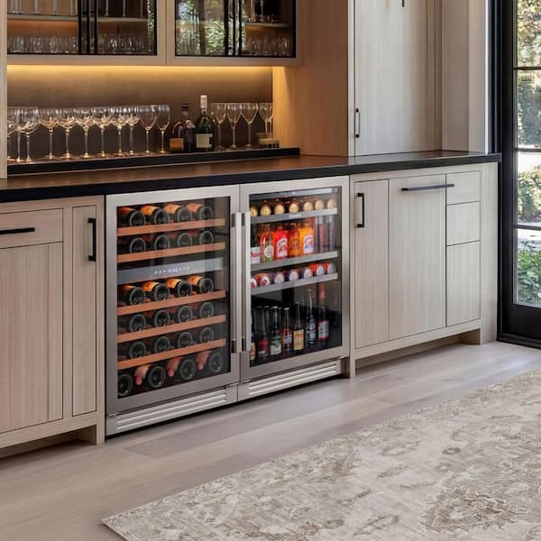 Ca'Lefort 48 in. Triple Zone 46-Wine Bottles and 220-Cans Beverage