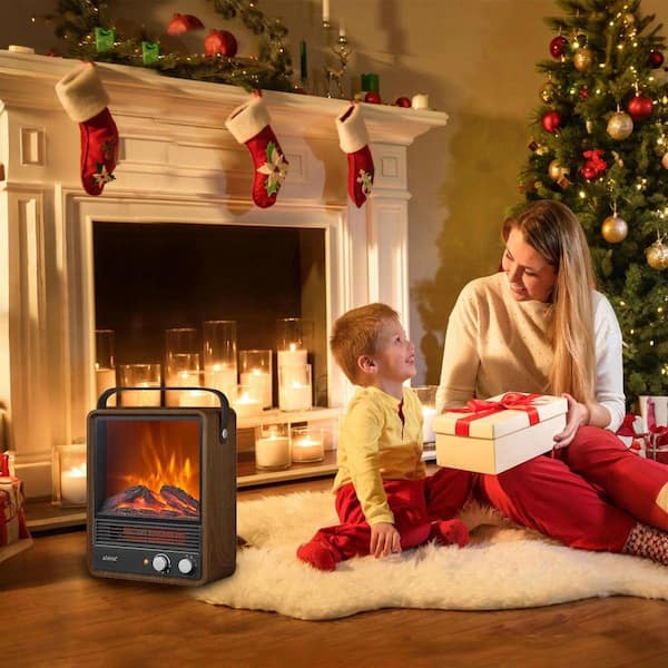 5200 BTU Electric Fireplace Heater, 1500W Space Heater with