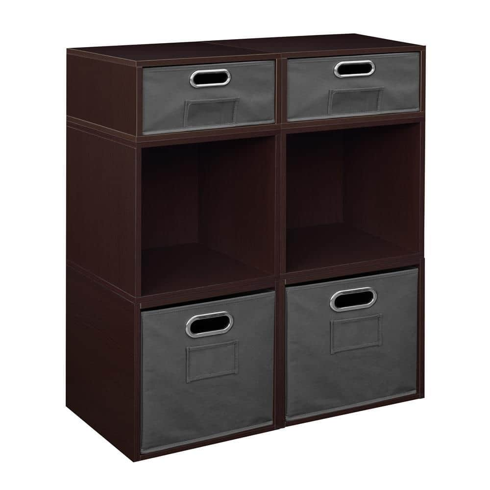 Regency 32 5 In H X 26 In W X 13 In D Brown Wood 6 Cube Organizer   Truffle Grey Regency Cube Storage Organizers Hdcpc4f2htfhgy 64 1000 