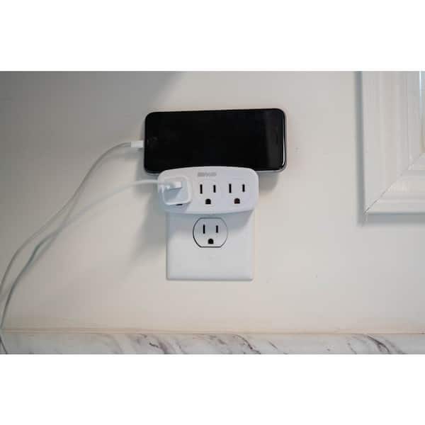 Prime 4-Outlet Wall Tap with Corded Remote Switch PBFSTAP
