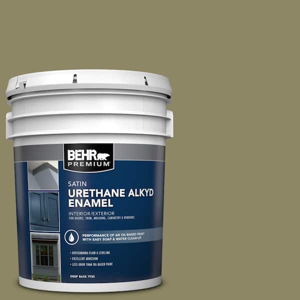 BEHR PREMIUM 5 gal. #PPU9-23 Oregano Spice Urethane Alkyd Satin Enamel Interior/Exterior Paint