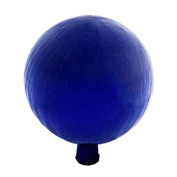 Decorative Reflecting Glass Gazing Globe, 12 in. Dia, Cobalt Blue