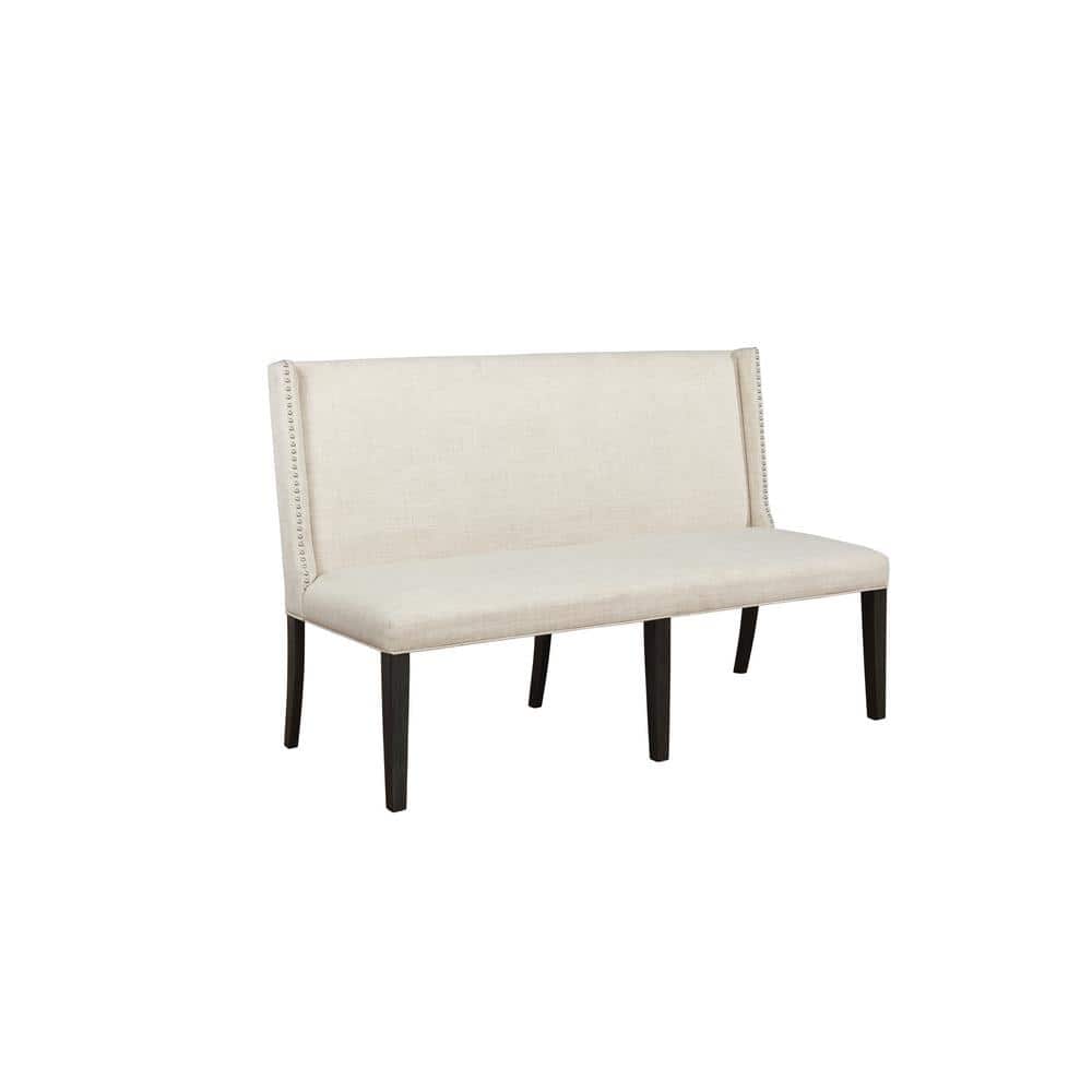 Best Master Furniture Mia Beige Dining Banquette Bench 60 in. W x 24 in ...