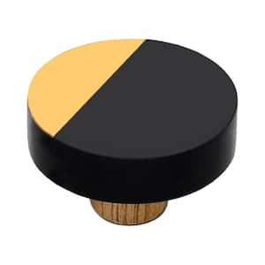 Fusion 1-1/2 in. Black Moon Cabinet Knob