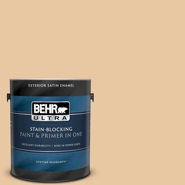 BEHR ULTRA 1 gal. #UL140-18 Jasper Cane Satin Enamel Exterior Paint and Primer in One