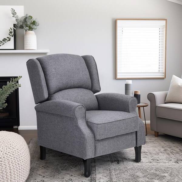 CorLiving Recliner Chair with Extending Foot Rest, Light Grey Fabric  LYN-591-R - The Home Depot