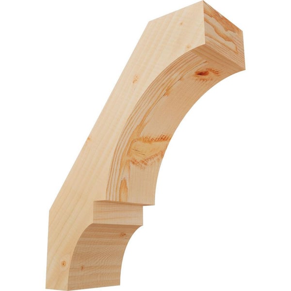 Ekena Millwork 5 1/2"W x 14"D x 18"H Balboa Smooth Knee Brace, Douglas Fir