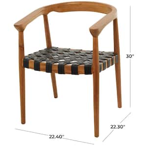 Brown Teak Wood Contemporary Chair