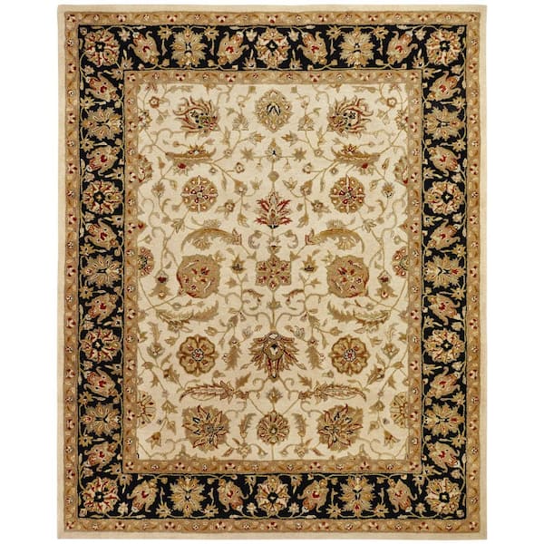 Ivory/Black 6 ft. x 9 ft. Area Rug