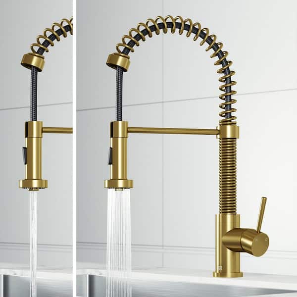 VIGO Edison Single Handle Pull-Down Sprayer Kitchen Faucet in