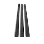 2 in. x 3 in. x 8 ft. Black Stained Pine Fence Panel Backer Rail (3-Pack)