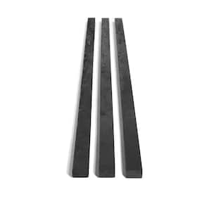 2 in. x 3 in. x 8 ft. Black Stained Pine Fence Panel Backer Rail (3-Pack)