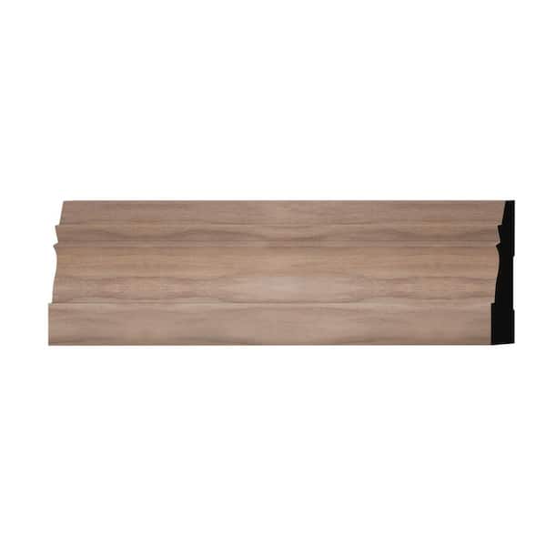 Ekena Millwork WM631 0.56 in. D x 3.25 in. W x 6 in. L Wood (Walnut) Baseboard Moulding Sample