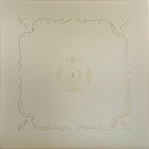 Bourbon Street Lenox Tan 1.6 ft. x 1.6 ft. Decorative Foam Glue Up Ceiling Tile (21.6 sq. ft./Case)