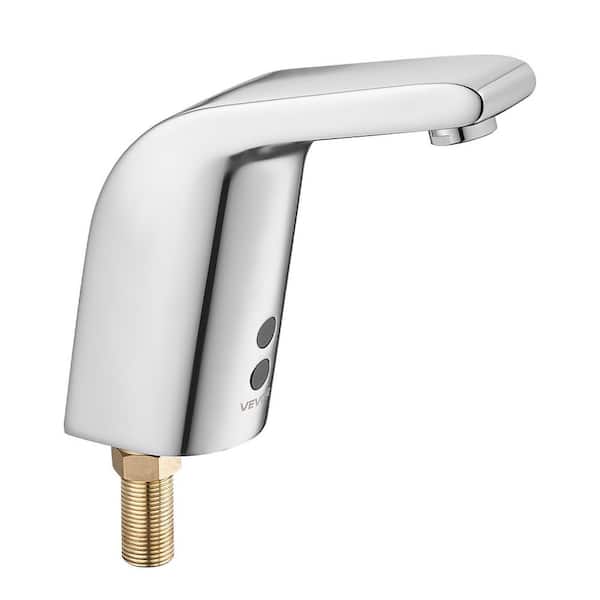Touchless Bathroom Sink Faucet, Automatic Motion Sensor Restroom Toilet Faucet Cold Water with Single Hole