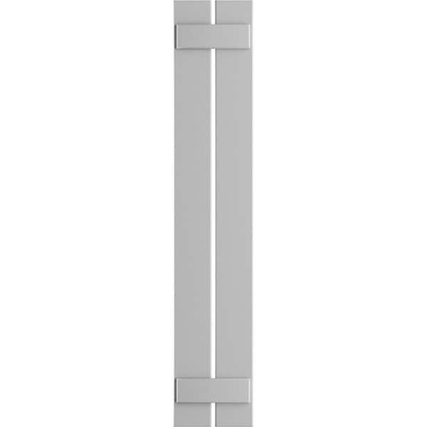 Ekena Millwork 11-1/4 in. x 58 in. True Fit PVC 2-Board Spaced Board and Batten Shutters, Primed (Per Pair)