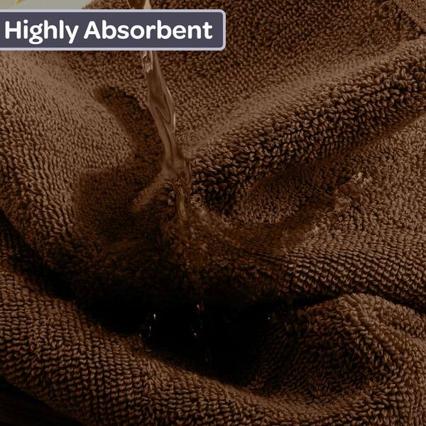 Lavish Home 6-Piece Chocolate 100% Cotton Bath Towel Set 509376ROR