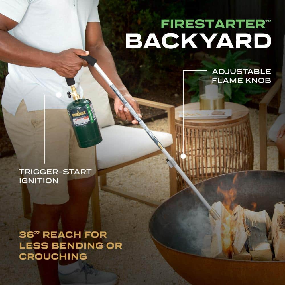 Bernzomatic 36" Silver and Black Propane Backyard Torch