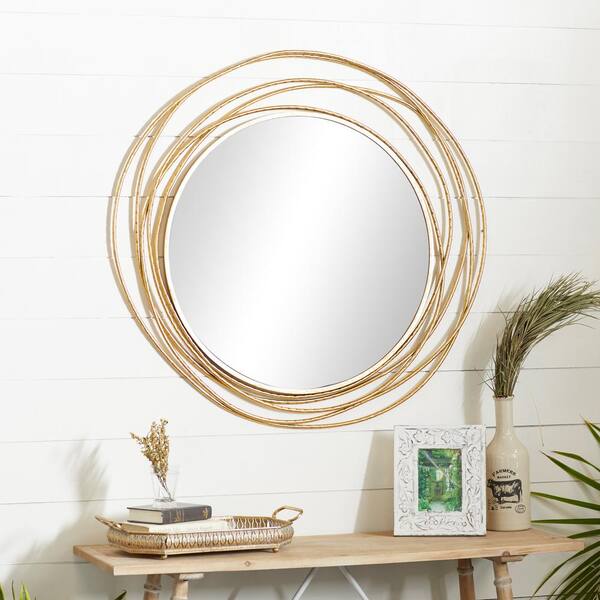 round contemporary wall mirror