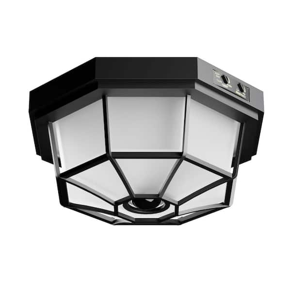 COPY 0 10.6 in. 1-Light Black Gold Frosted Glass Entryway Ceiling Light, Bulb Not Included, 1 Piece