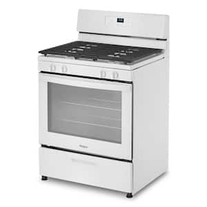 30-in 4 Burners 5.1-cu ft Freestanding Gas Range in. White