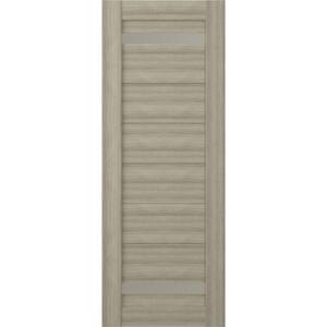 Perla 28 in. x 84 in. No Bore 2-Lite Frosted Glass Shambor Solid Composite Core Wood Composite Interior Door Slab