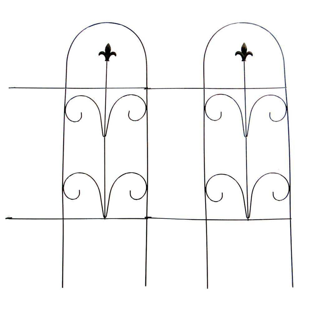 Vigoro 32 In. Romantic Steel Garden Fence 51033 - The Home Depot