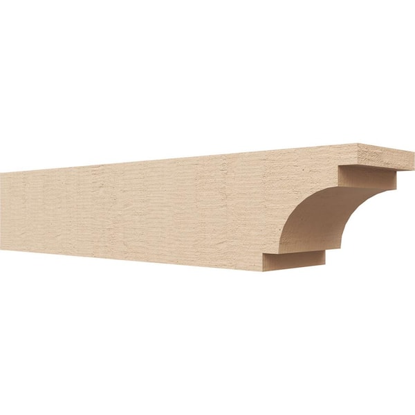 Ekena Millwork 4-in. x 4-in. x 20-in. Mediterranean Woodgrain, Primed Tan Timberthane Polyurethane Rafter Tail Brace