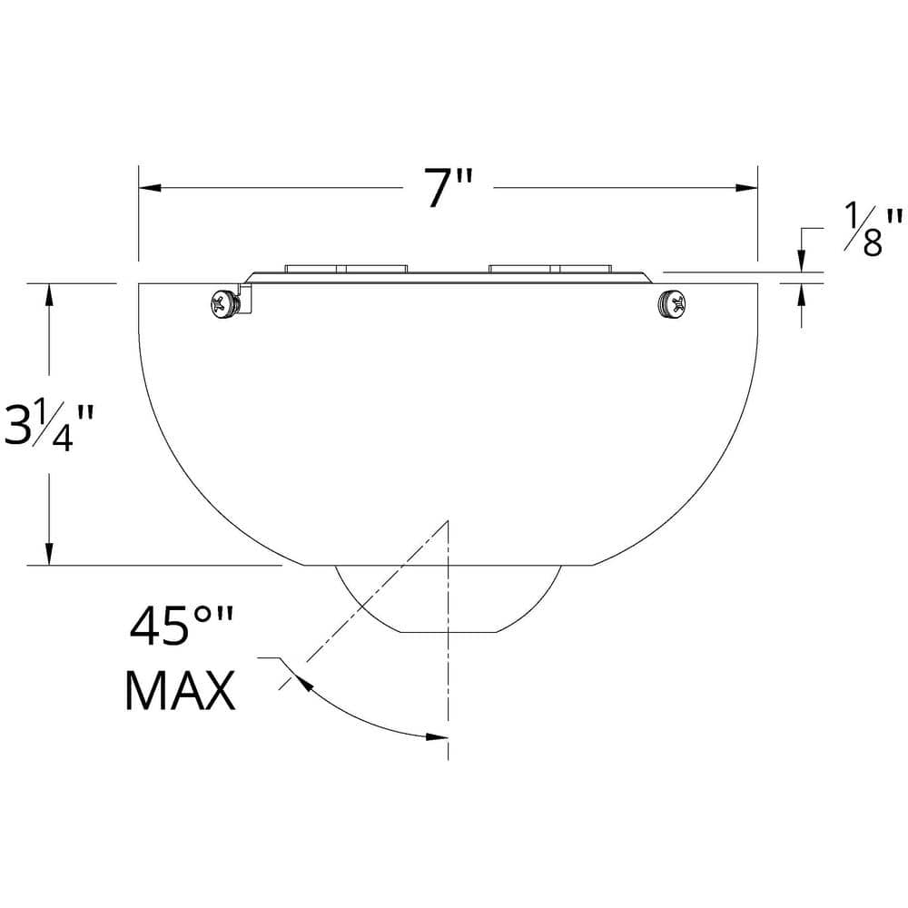 Gloss White Steel Ceiling Fan Slope Adapter Kit