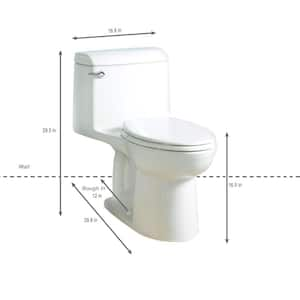 Simple Project One-Piece 0.8/1.6 GPF Dual Flush Round Wall-Mounted Toilet  in Matte Black HD-US-WHT-3-MB - The Home Depot