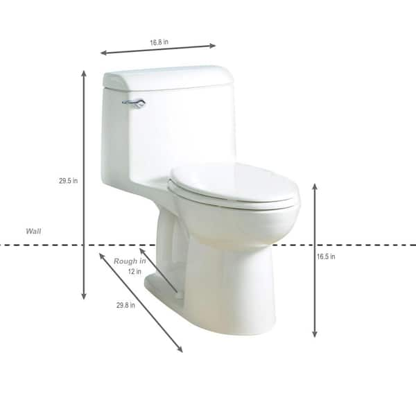 Champion 4 Tall Height 1-Piece 1.6 GPF Single Flush Elongated Toilet in White, Seat Included