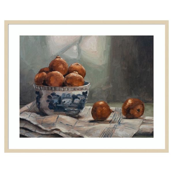 Amanti Art A Dish of Fruit IV by Marian Parsons 41 in. W x 33 in. H. Wood Framed Wall Art Print Framed in Brown