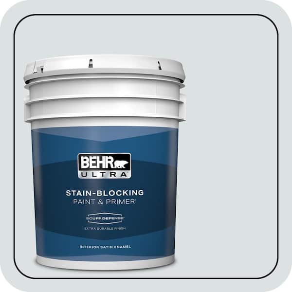 BEHR ULTRA 5 gal. #ECC-32-2 Beach Wind Extra Durable Satin Enamel Interior Paint & Primer