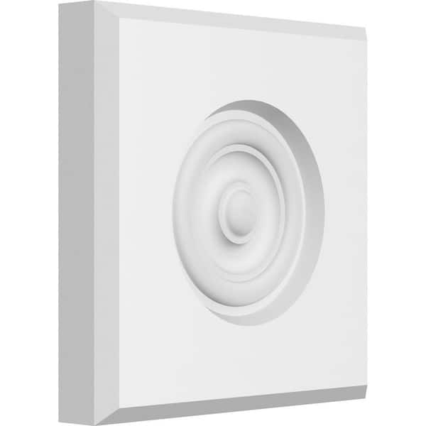 Ekena Millwork 6 in. W x 6 in. H x 1 in. P Standard Sedgwick Bullseye Rosette with Beveled Edge (2-Pack)