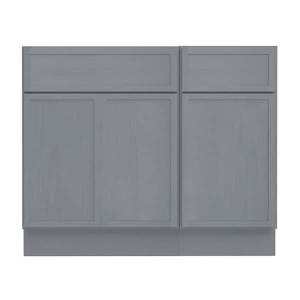 39 in. W x 21 in. D x 32.5 in. H Bath Vanity Cabinet without Top in Smoky Gray