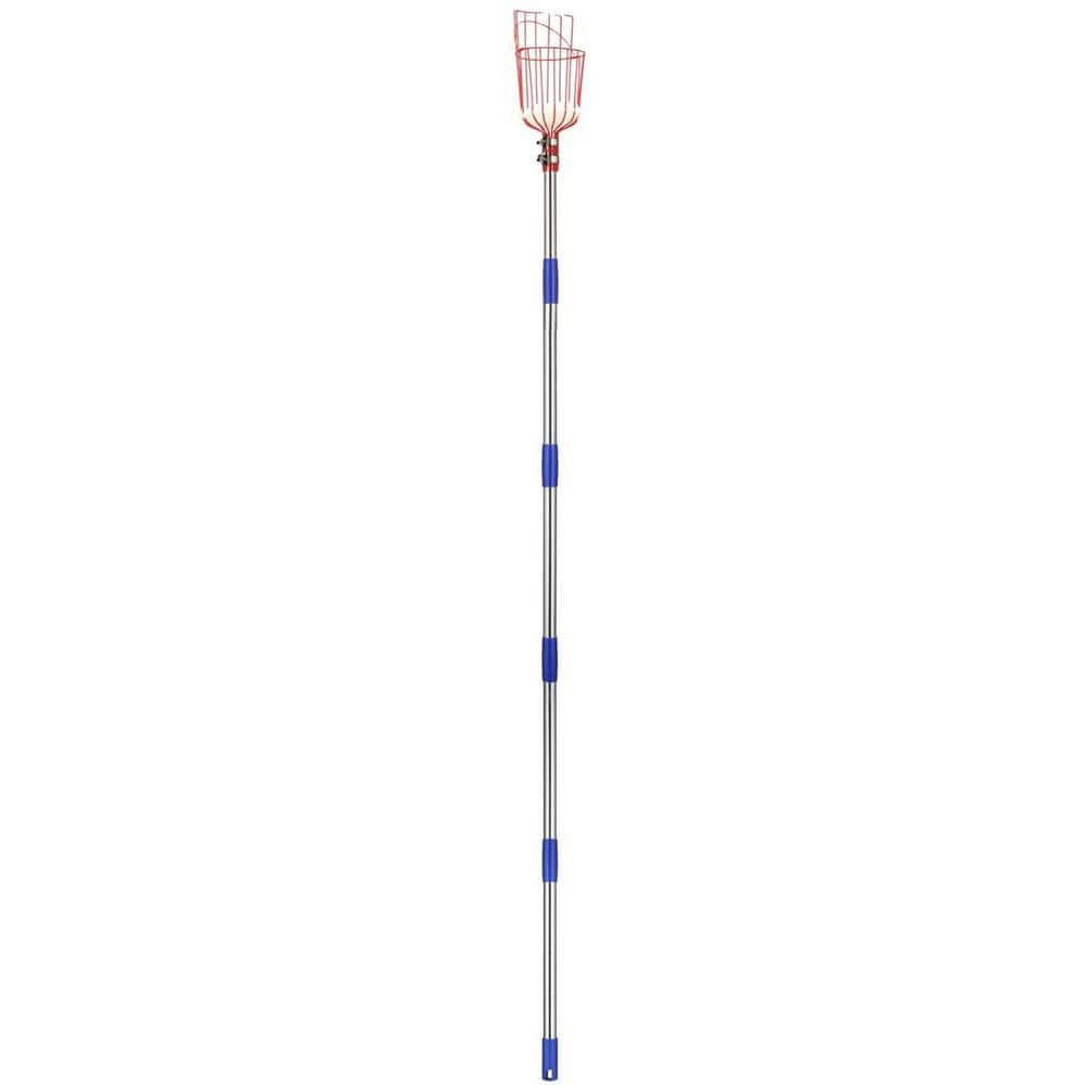 35-95 in. Fruit Picker Tool Tree Pruner, Sturdy and Light Weight with Basket Telescoping Long Handle & Foam Cushion, Red price history on PriceWatchPro