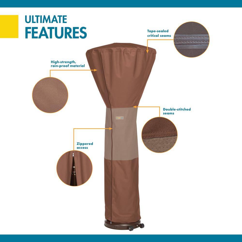 Ultimate Waterproof Beige and Brown Stand-Up Patio Heater Cover