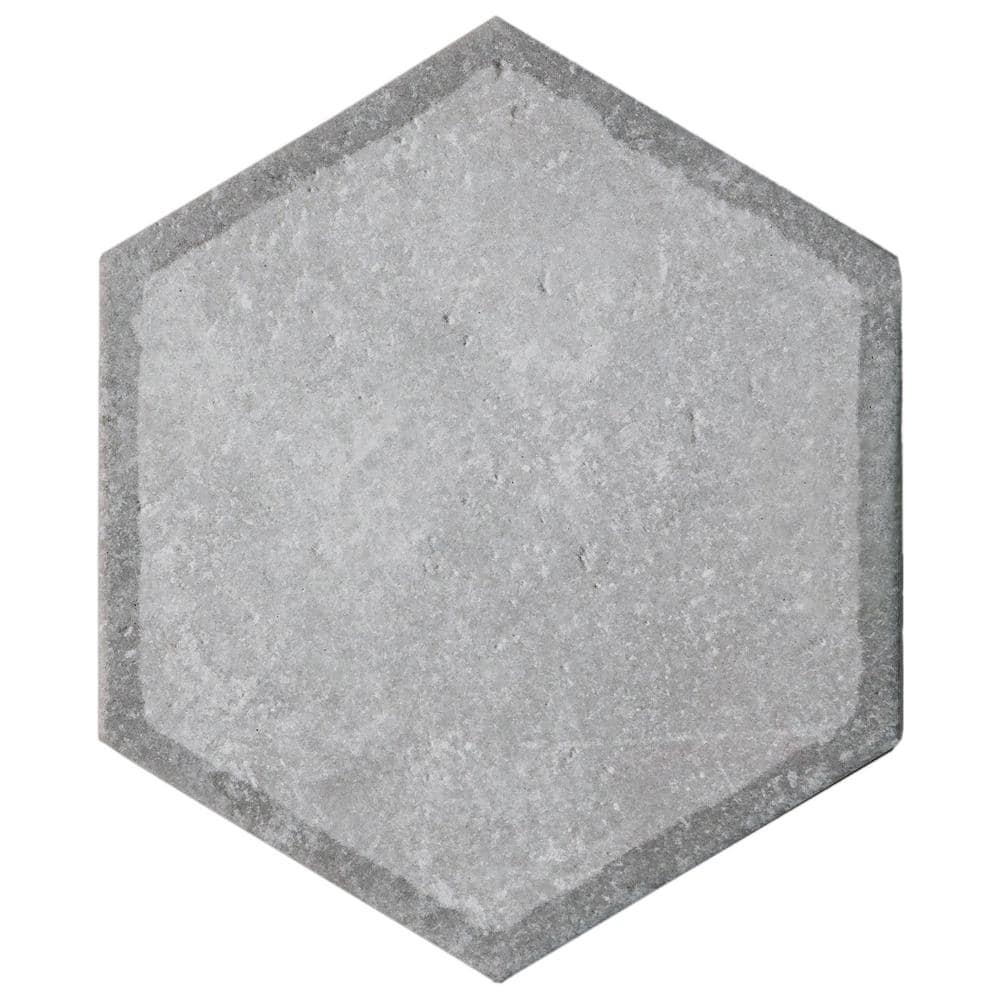 Décor Gray Hexagon Porcelain Wall & Floor Tile