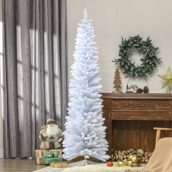 6ft White Unlit Christmas Tree - Iridescent Branch Tips