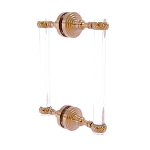 Pacific Grove 8 in. Back to Back Shower Door Pull with Twisted Accents in Brushed Bronze