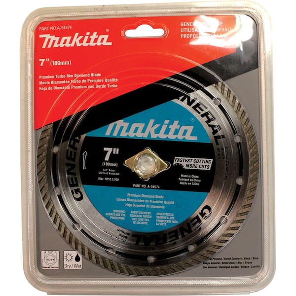 isa Makita 7 in. Turbo Rim General Purpose Diamond Blade A-94574 - The