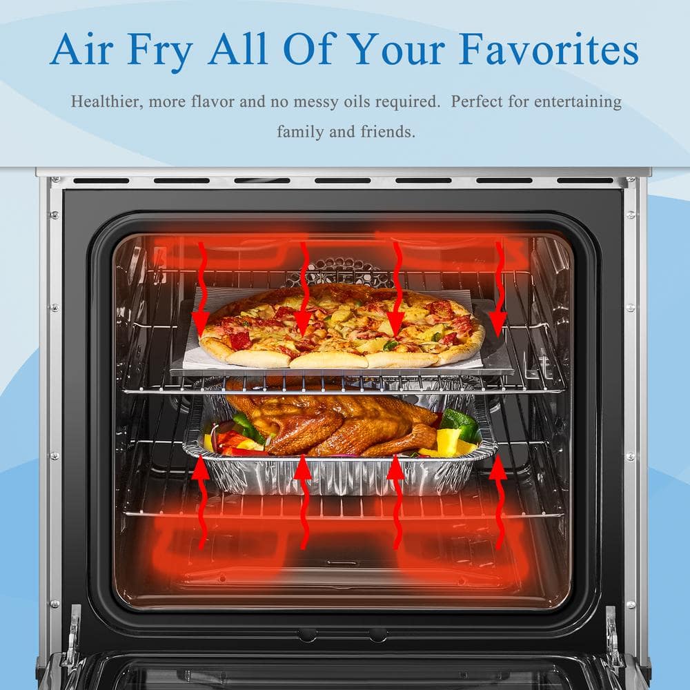 Lanbo 24 Inch Stainless Steel Freestanding Electric Range with Convection Oven