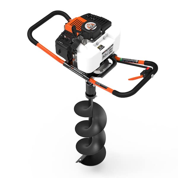 YARD FORCE 52cc Gas-Powered Earth Auger Post Hole Digger 8-in. 1 or 2 Person