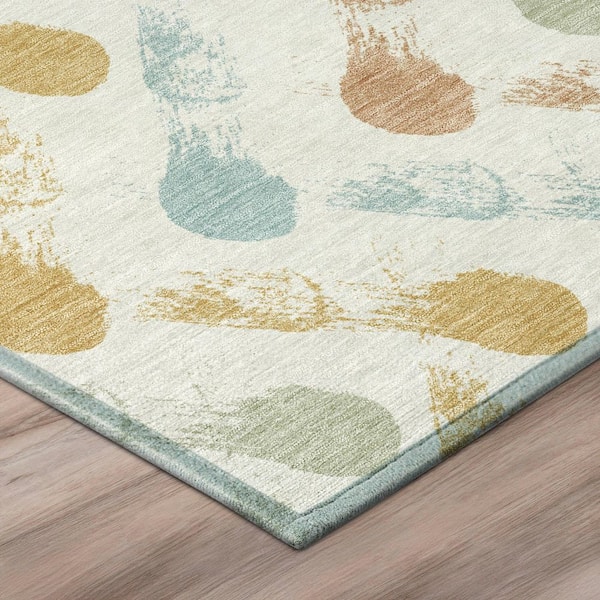 Chantille Machine Washable Indoor/Outdoor Abstract ACN2900 Pearl 2 ft. x 7 ft. Runner Rug