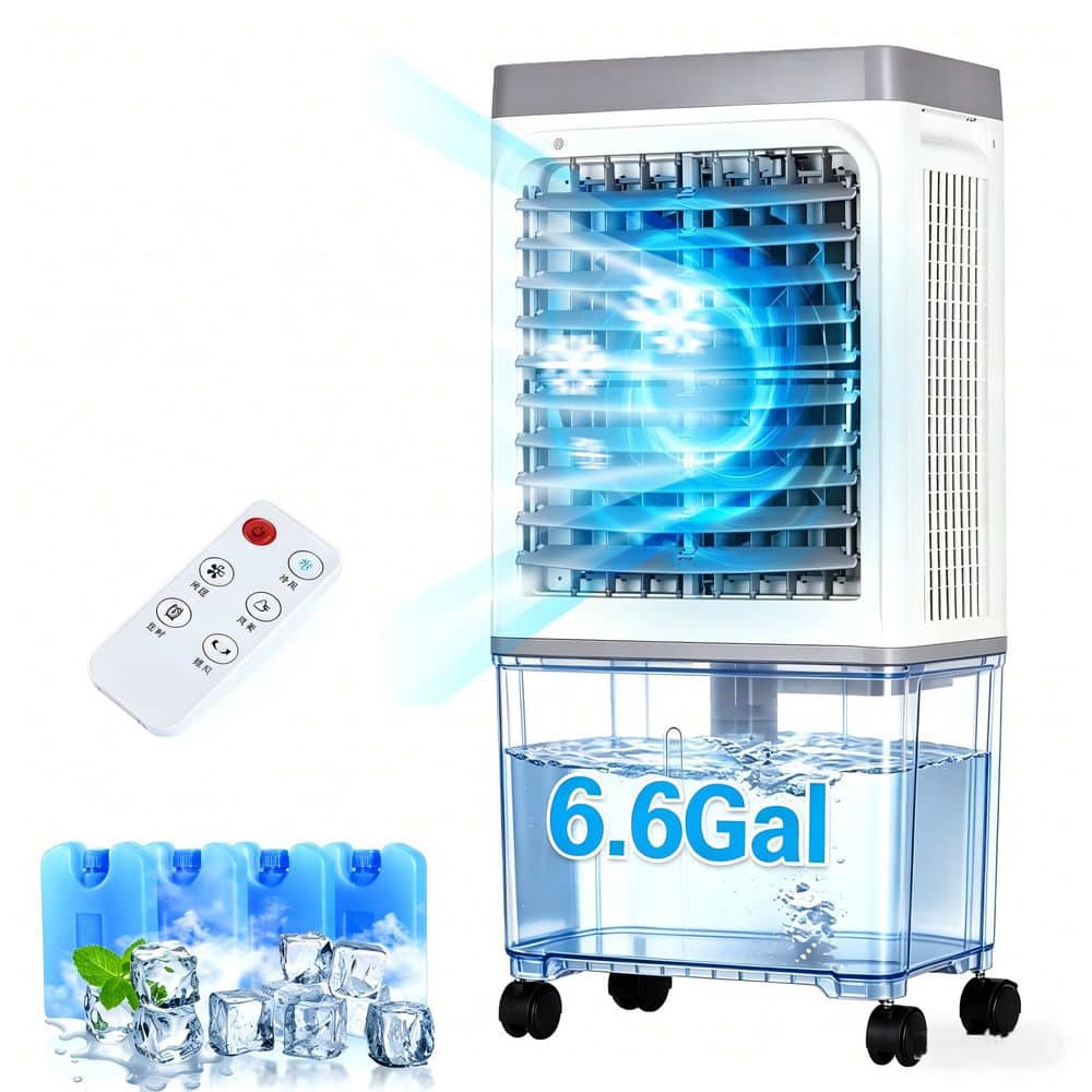 6.6 Gal. 3-Speed Portable Evaporative Air Cooler with Remote, 1884 CFM, 12H Timer and Dual Fill Design price history on PriceWatchPro