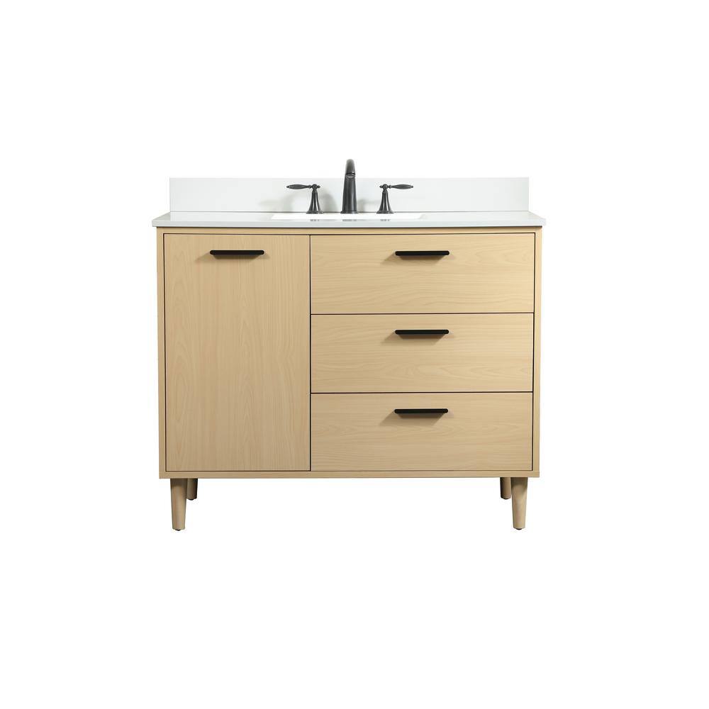 Simply Living 42 in. W x 22 in. D x 34 in. H Bath Vanity in Maple with Ivor